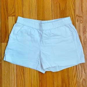 J. Crew Boardwalk Elastic Waist White Shorts